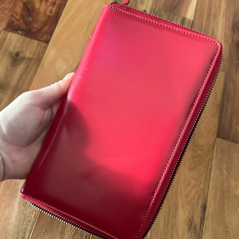 Comme des Garcons Red Leather Wallet